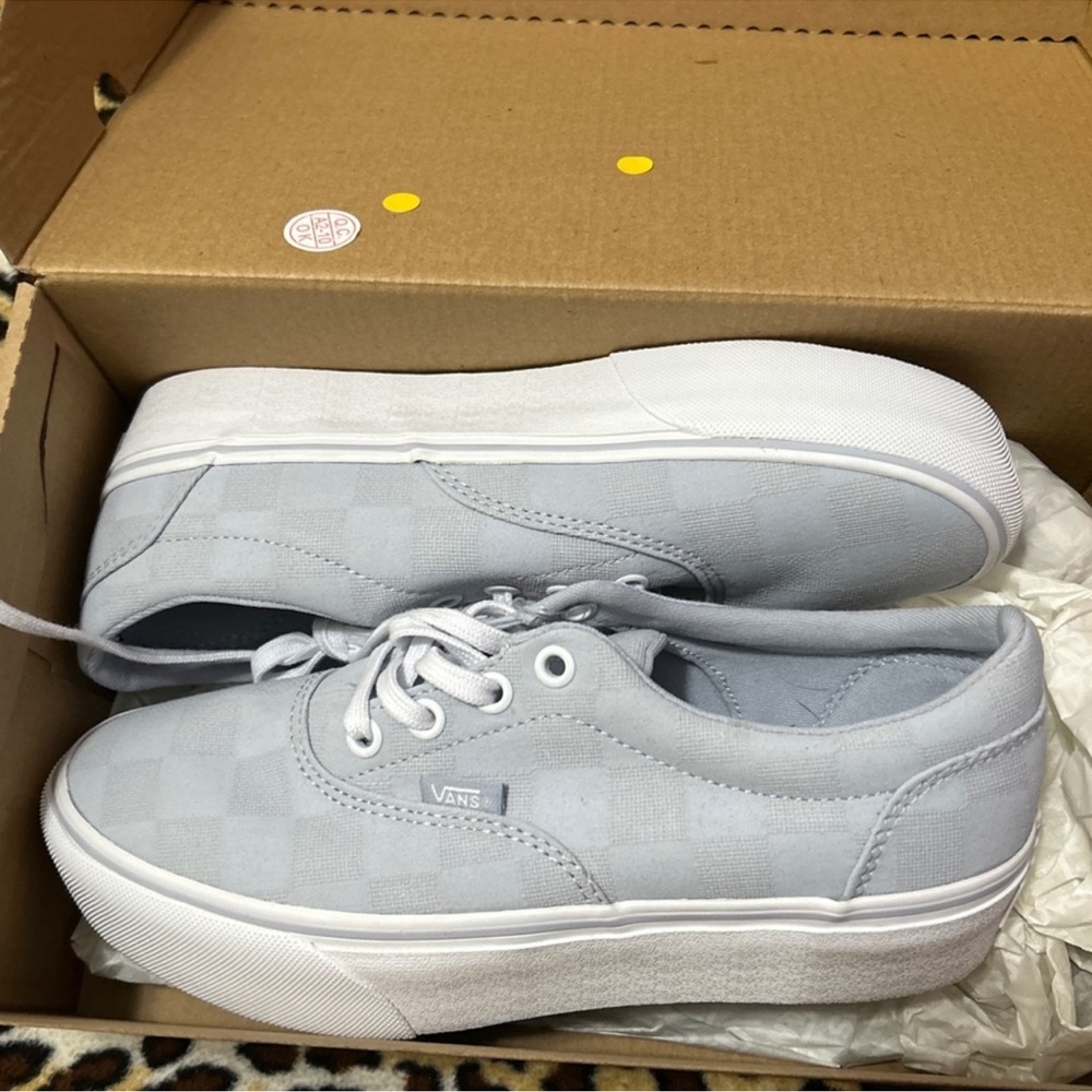 Vans Light Gray Checkered Sneakers